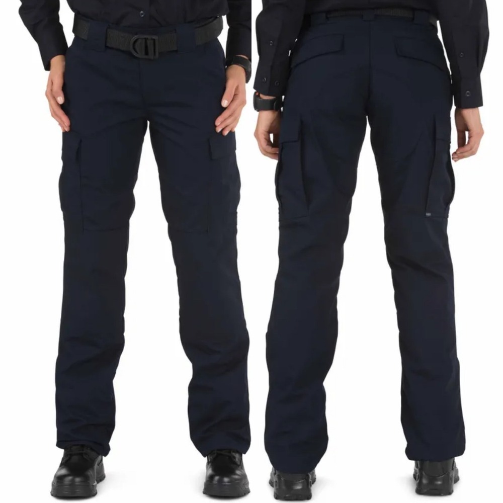 5.11 Tactical Stryke Cargo Pants Womens Size 2 Long Tall Work Pockets Navy Blue